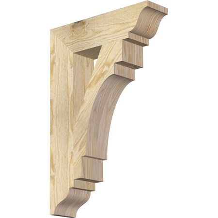 Ekena Millwork Merced Traditional Rough Sawn Bracket, Douglas Fir, 4"W x 16"D x 24"H BKT04X16X24MRC01RDF
